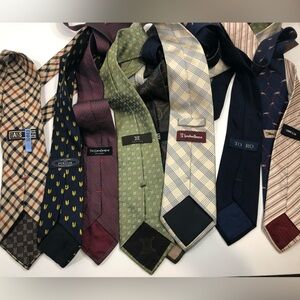 Lots designer neckties, celine, ysl, daks etch.